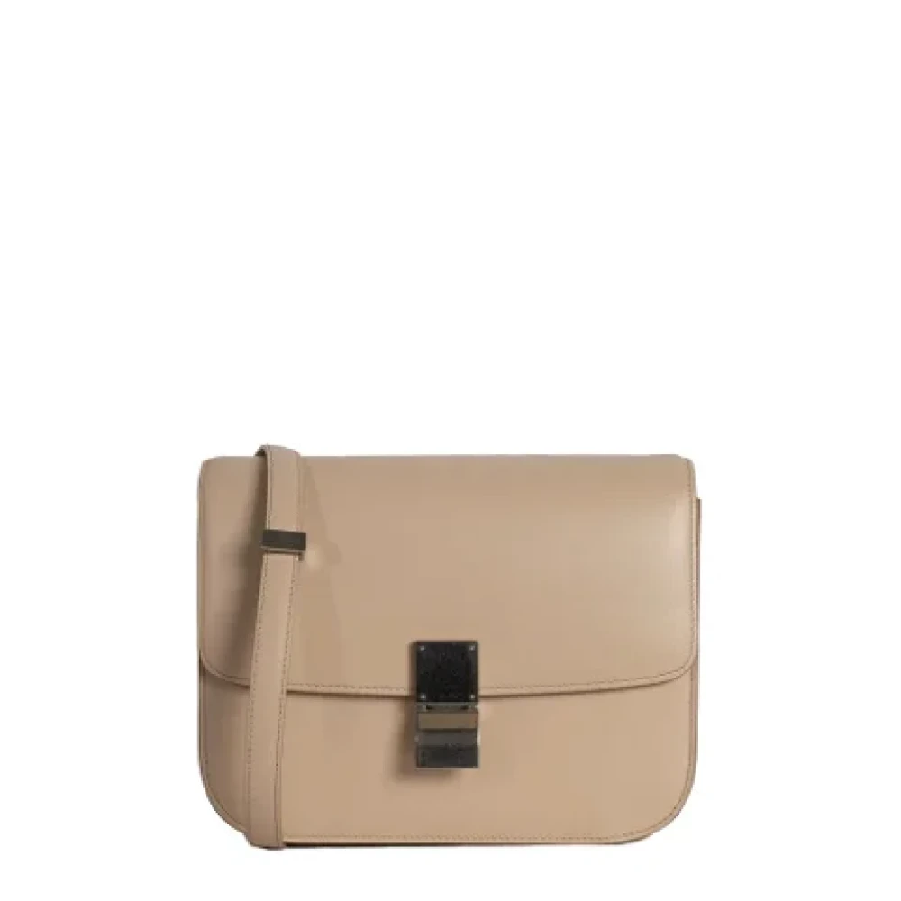 Celine Vintage Pre-owned Leather celine-bags Beige Dames