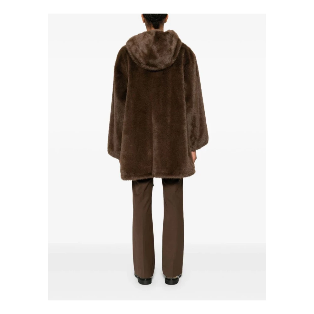 P.a.r.o.s.h. Bruine Faux-Fur Pathos Jas Brown Dames