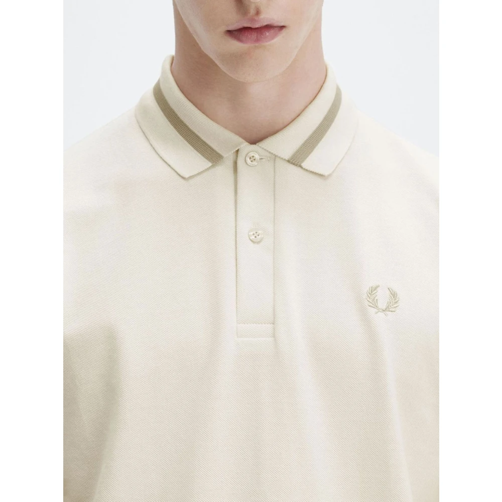 Fred Perry Single Tipped Polo Shirt Ecru Beige Heren