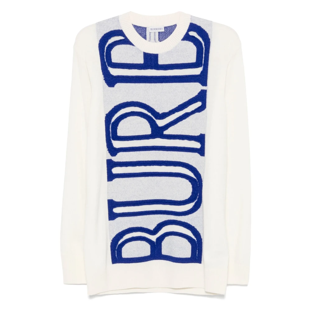 Burberry Luxe Wit Ronde-Hals Gebreide Kleding White Dames
