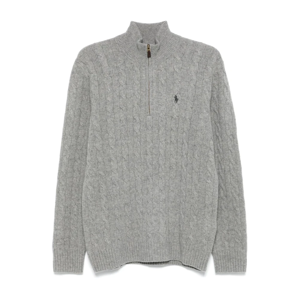 Polo Ralph Lauren Men's Gray Turtlenecks, 2XL, Half-Zip Jumper