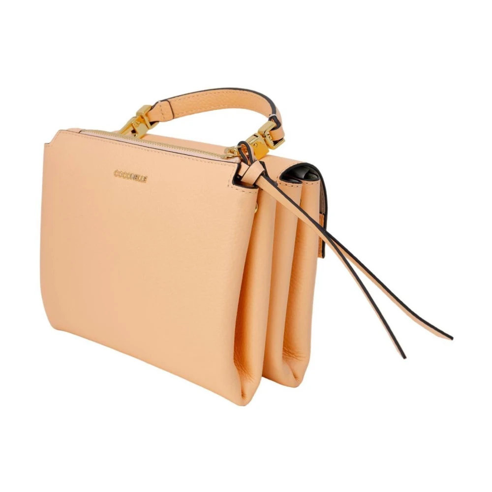 Coccinelle Roze Leren Handtas met Schouderband Pink Dames