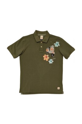 hand-painted-vespa-polo-in-olive-green