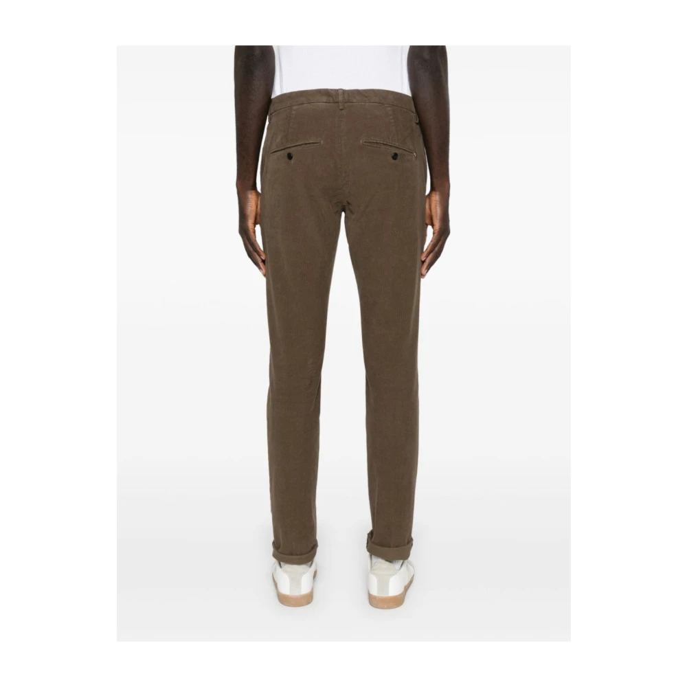Dondup Ribfluwelen Bruine Broek Slim Fit Brown Heren