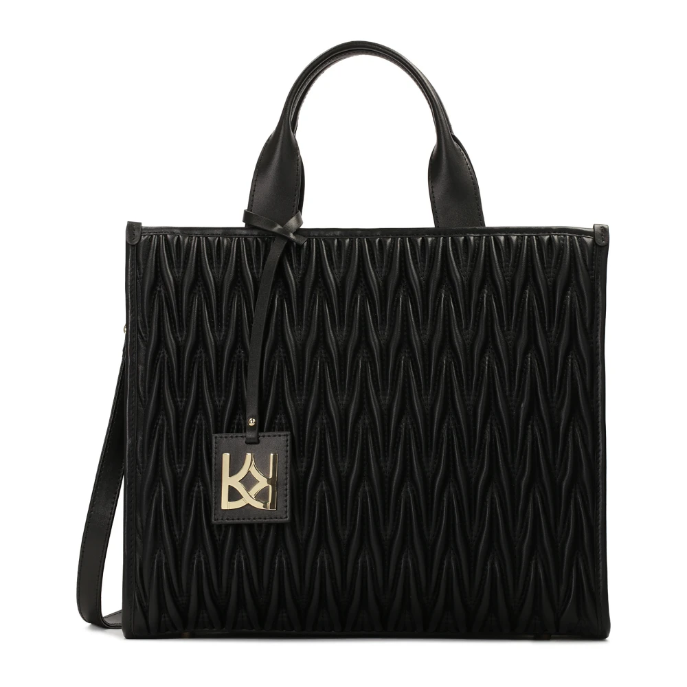 Kazar Grote Tote-tas met twee handvatten en band Black Dames