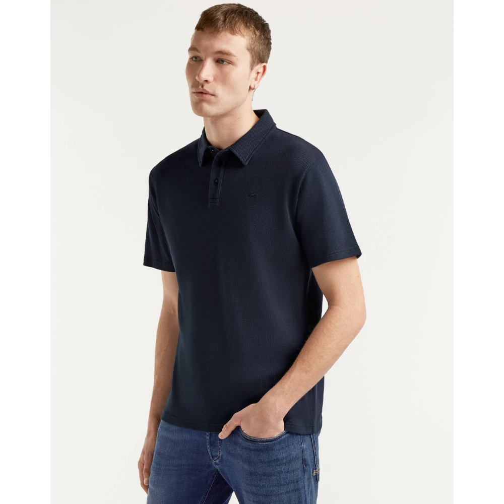 Denham The Jeanmaker Rich Polo LP Stijlvolle Polo Shirt Blue Heren