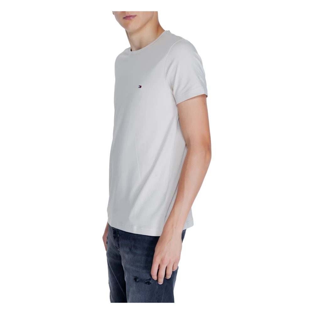 Tommy Hilfiger Stretch Slim Fit Tee Collectie Katoen Elastaan White Heren