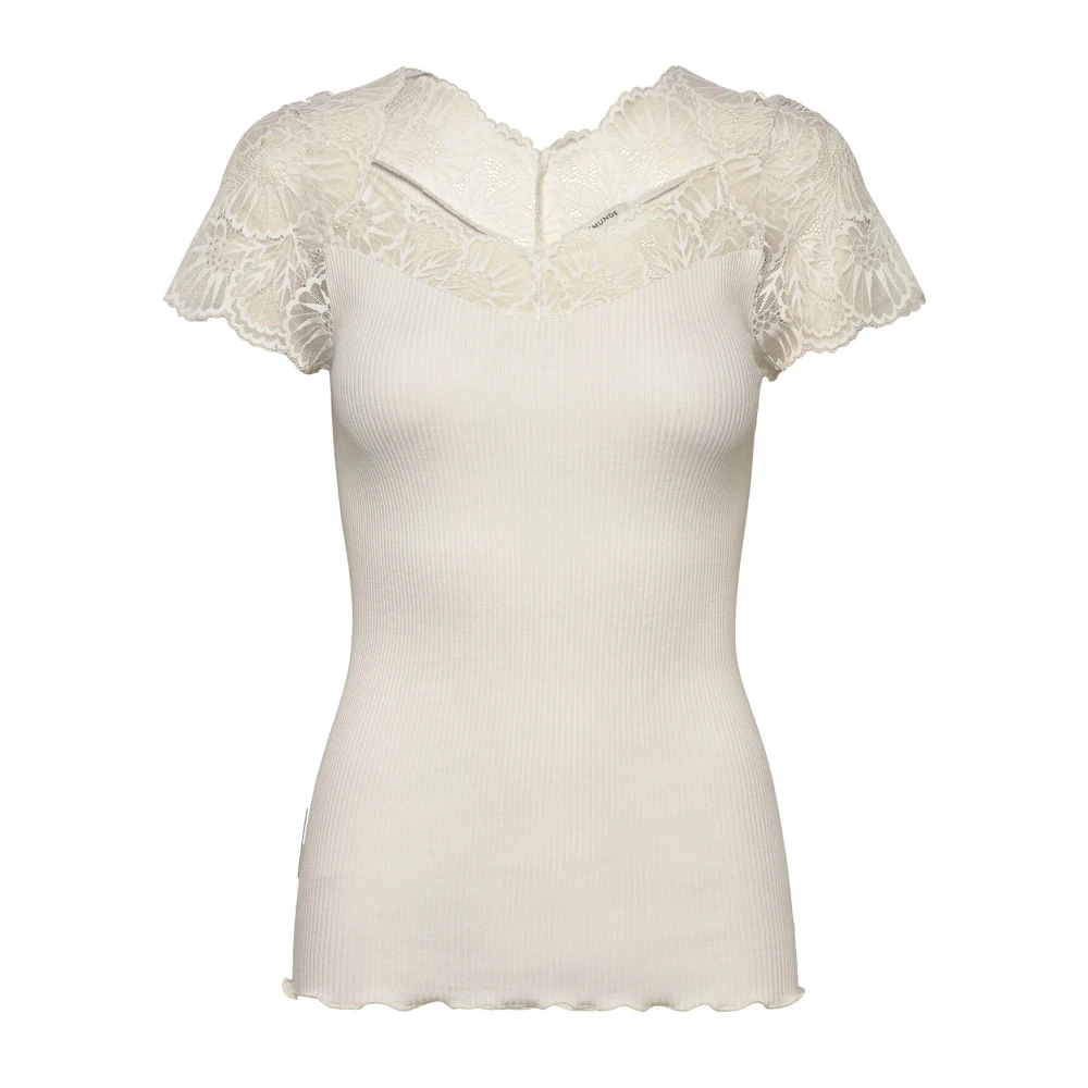 Rosemunde Elegante Kant Top Wit White Dames