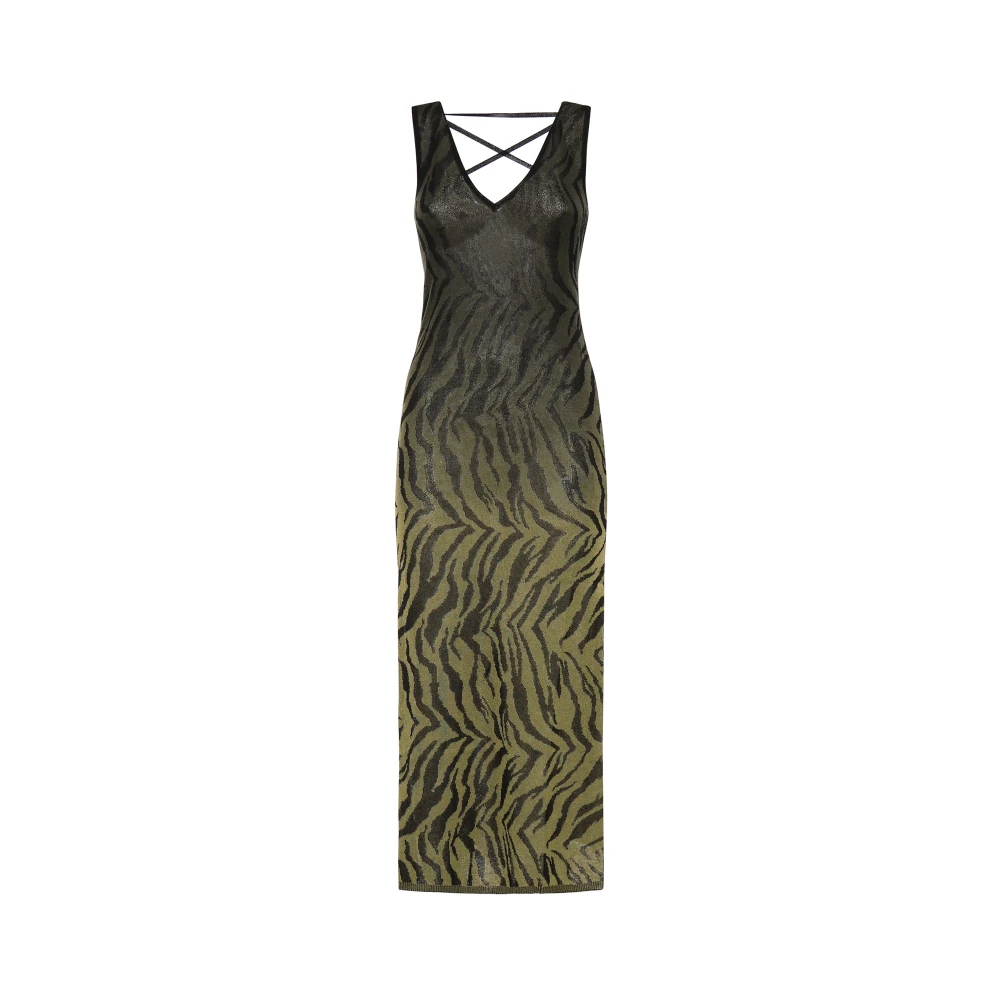 Akep Women's Multicolor Maxi Dresses, S, Abito Lungo Jacquard