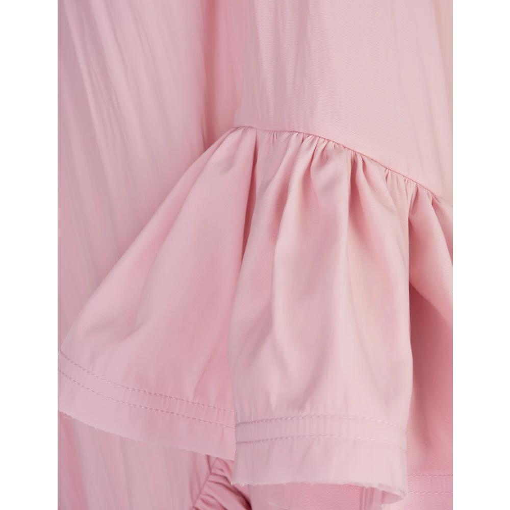 Lanvin Roze Gerimpelde Avondjurk Pink Dames