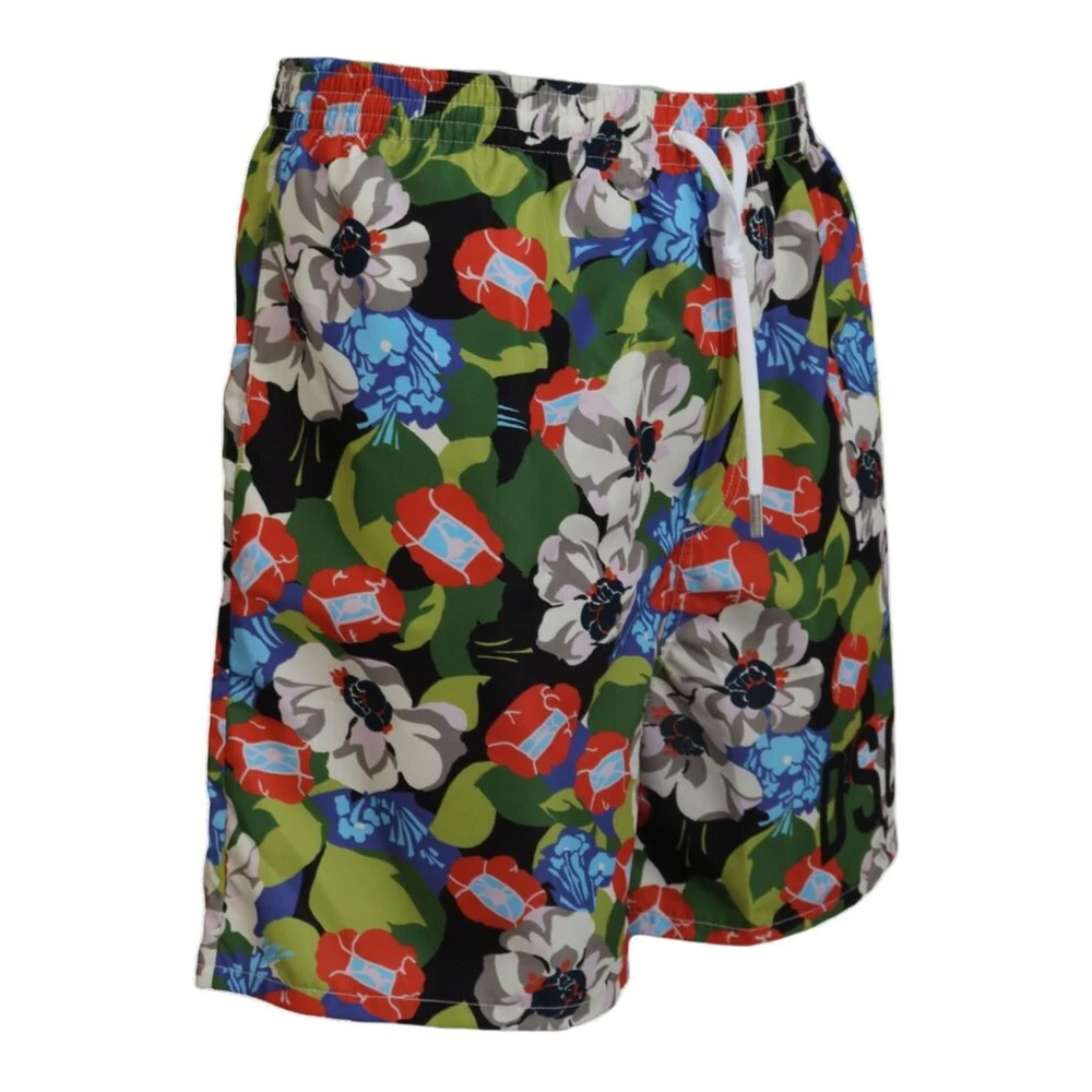 Dolce & Gabbana Bloemen zwemshorts met logo print Multicolor Dames