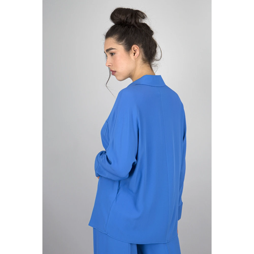 Semicouture Gabrielle Acetate shirt Blue Dames