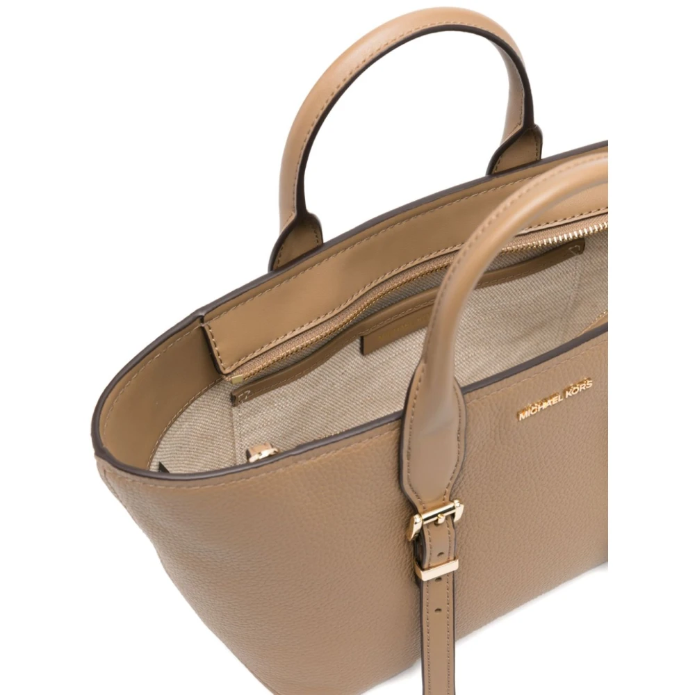 Michael Kors Tote Bag met Verstelbare Schouderband Beige Dames