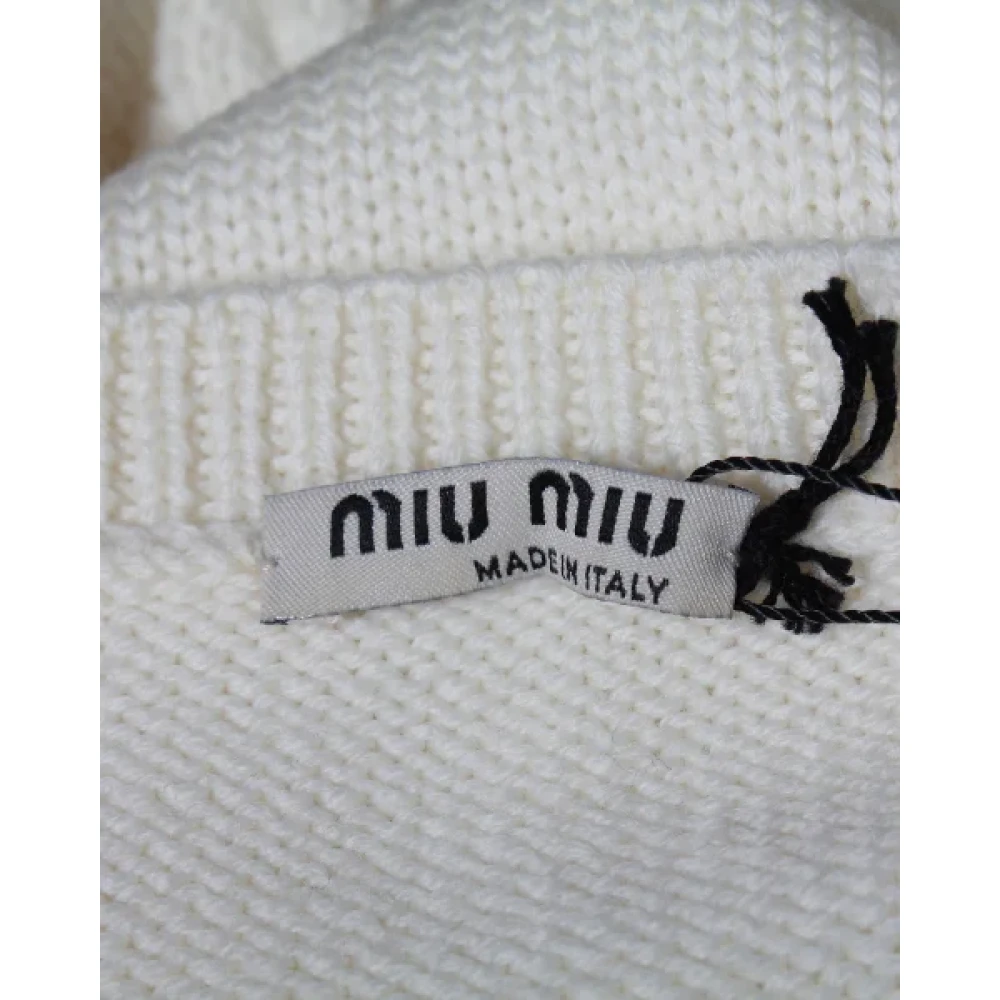 Miu Pre-owned Wool outerwear Beige Dames