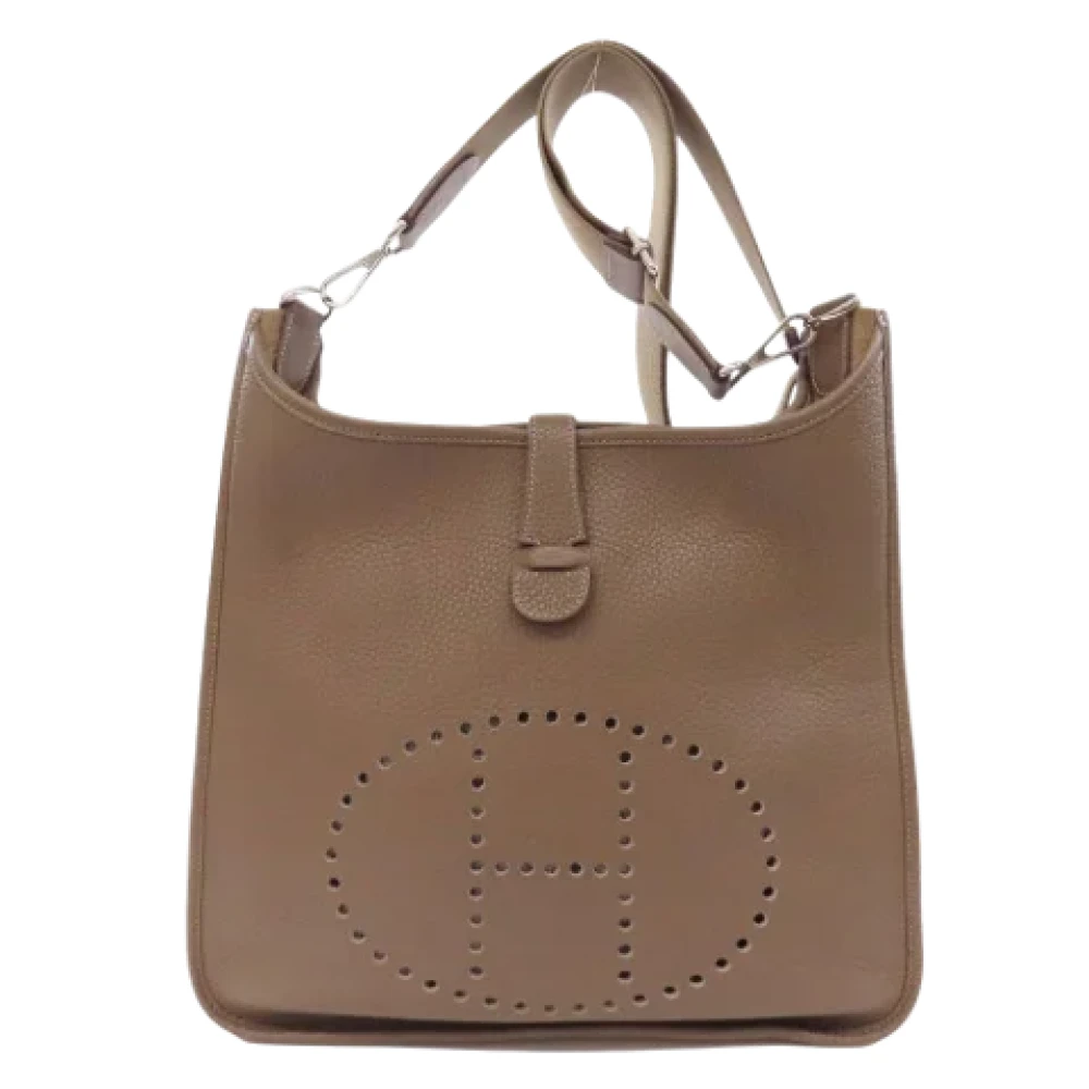Hermès Vintage Pre-owned Fabric shoulder-bags Beige Dames