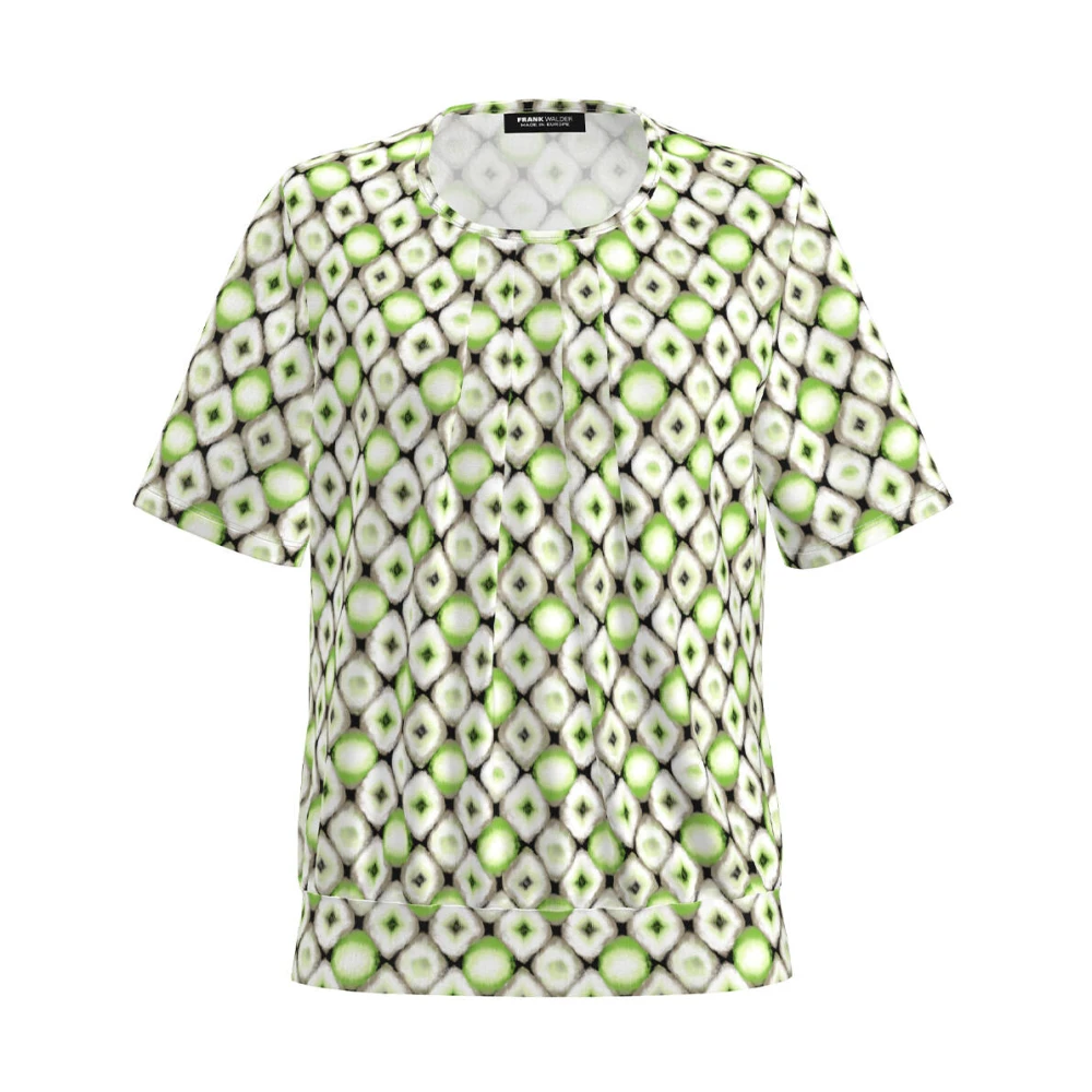 Frank Walder Korte Mouw Top Blouse Shirt Multicolor Dames