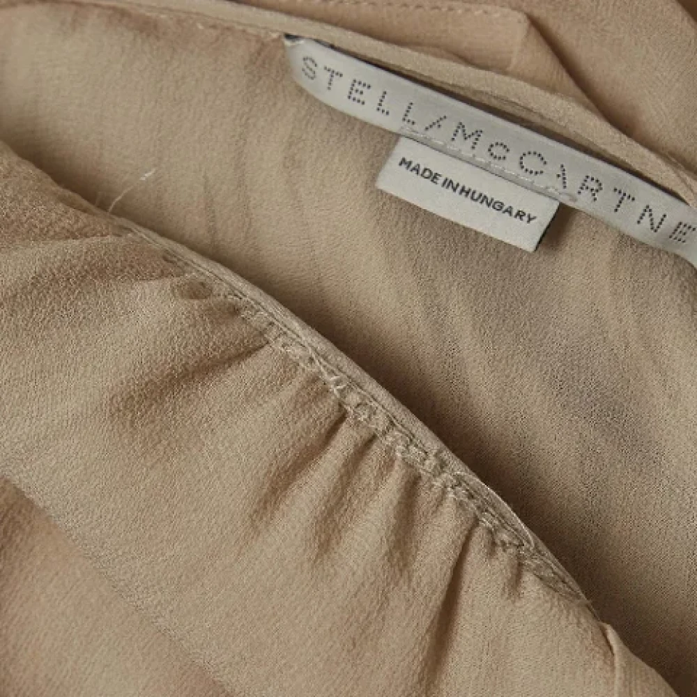 Stella McCartney Pre-owned Silk dresses Beige Dames