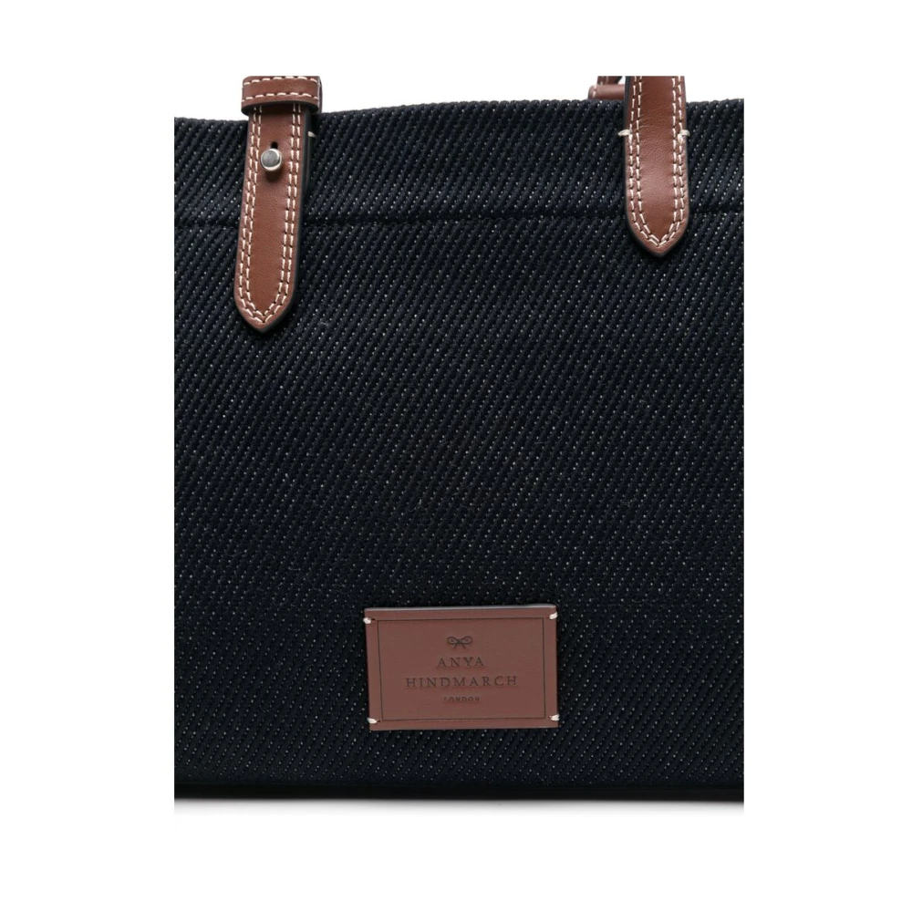 Anya Hindmarch Midnight Blue Open Top Tote Tas Blue Dames