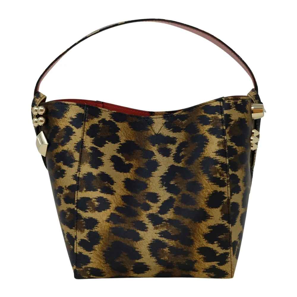 Leopard Cabachic Mini Bucket Bag