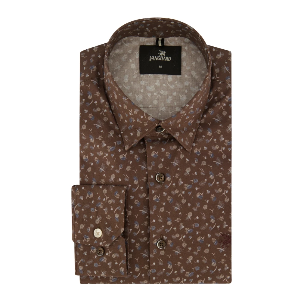 Vanguard Casual Bruin Overhemd Brown Heren