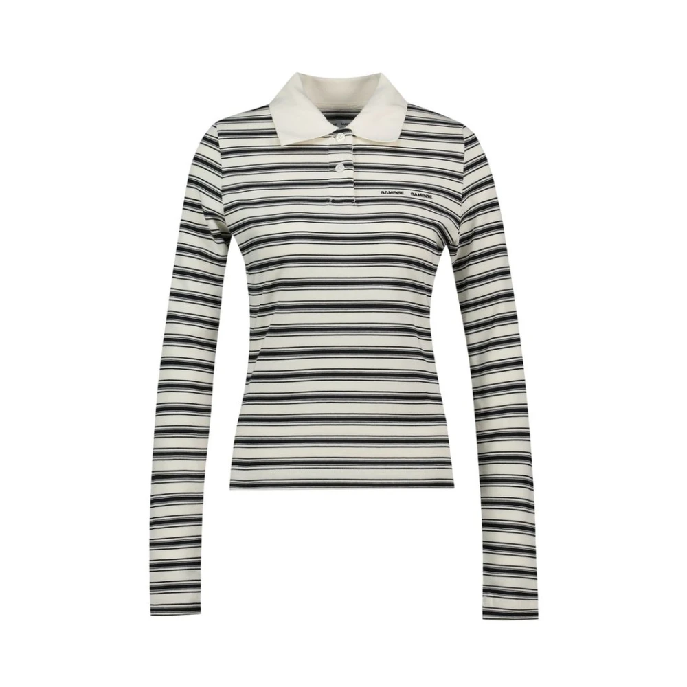 Samsøe Samsøe Multicolor Polo Shirts, Female, L, Sadonell Ls Polo 15512