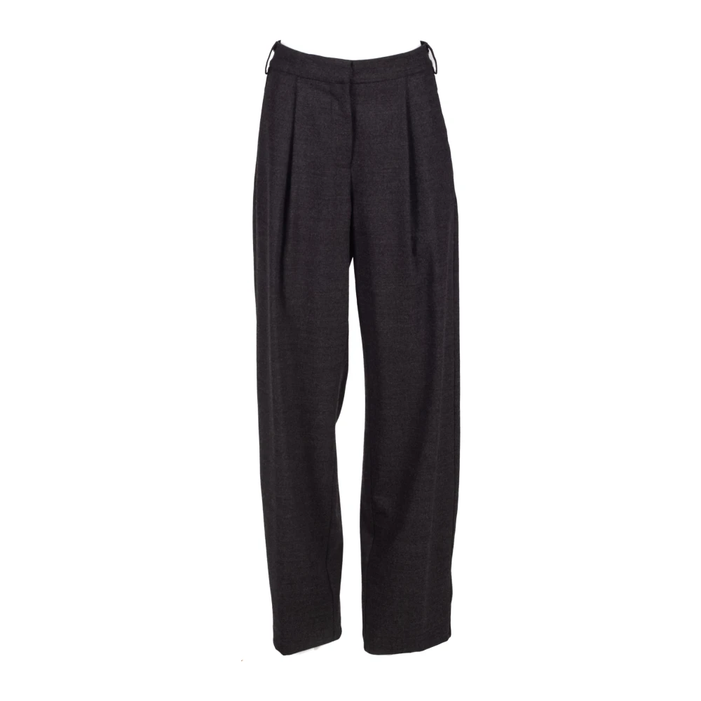 Semicouture Donkergrijze Melba Geplooide Broek Gray Dames