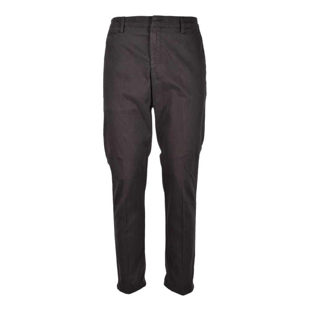 Dondup Katoen Elastaan Broek Brown Heren