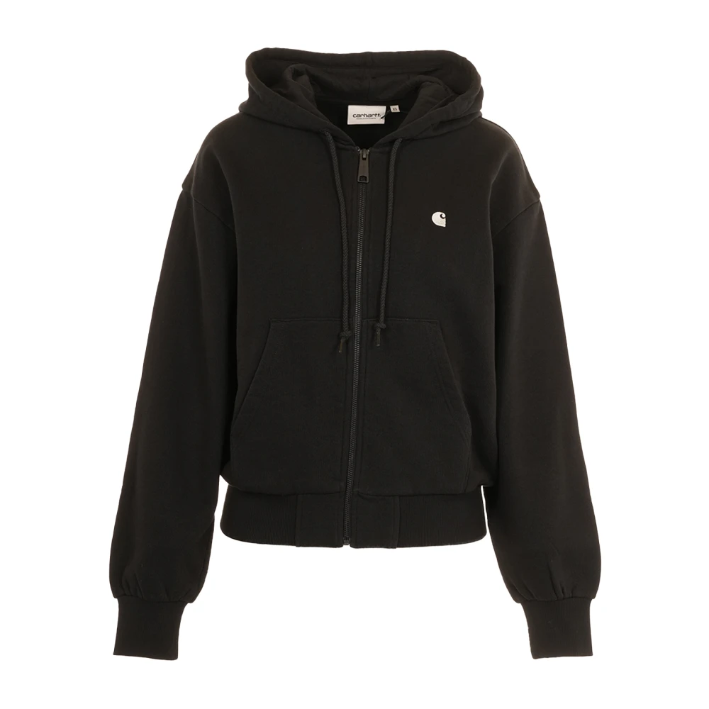 Carhartt Wip Women's Black Hooded Casey Jacket - Zip-Throughs - Xs - Sweatshirts & Hoodies