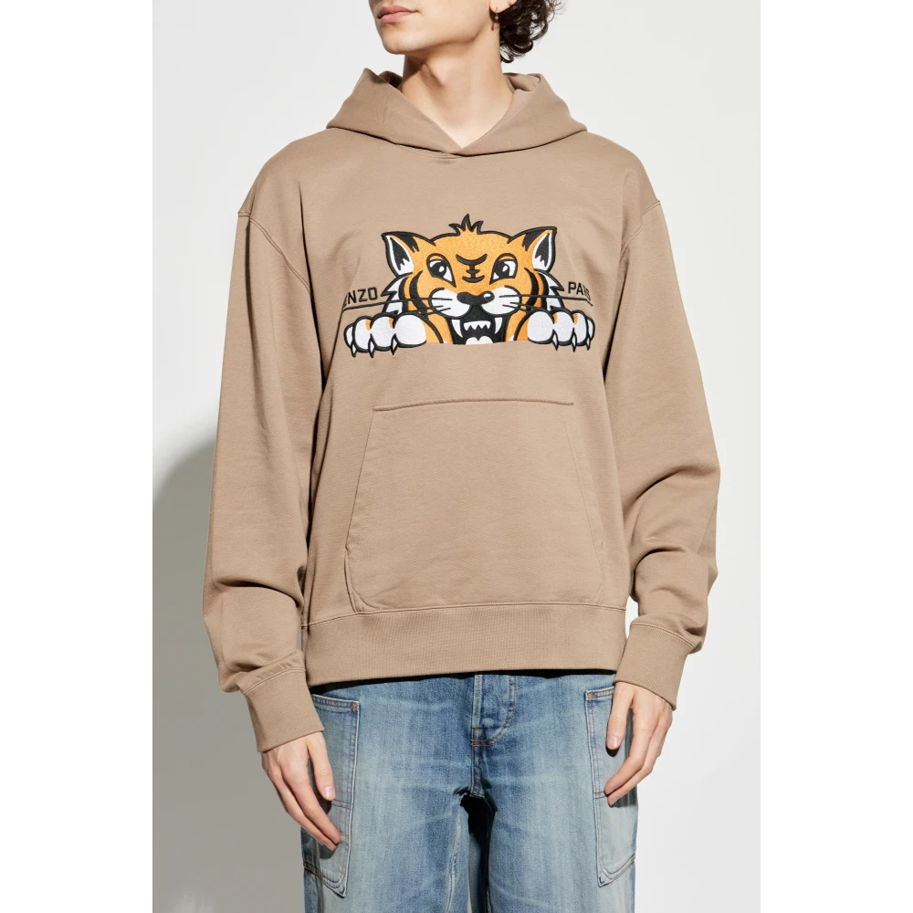 Kenzo Hoodie Beige Heren