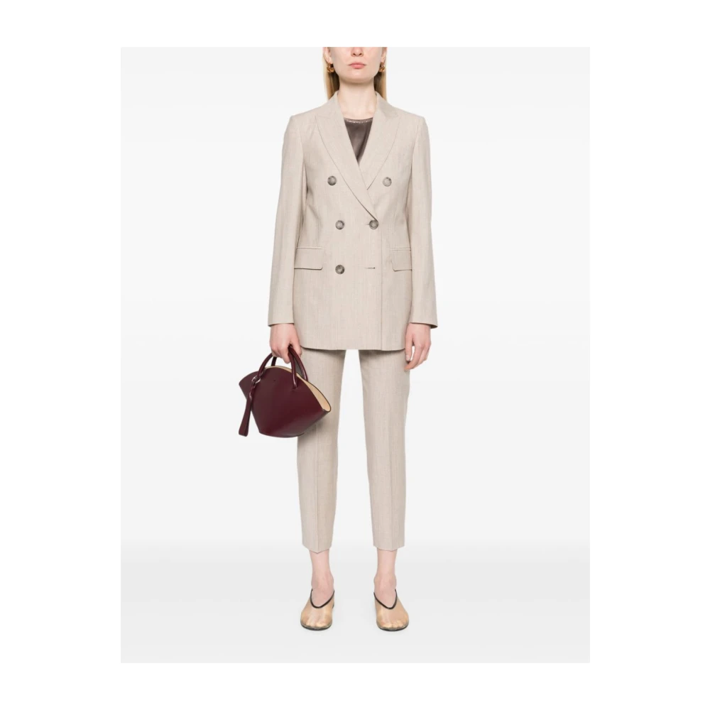 PESERICO Stijlvolle Jas voor Vrouwen Beige Dames