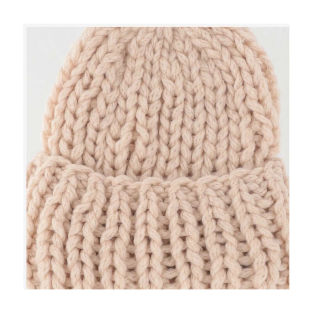 Evyïnit Luxe Merinowol Beanie in Beige Dames