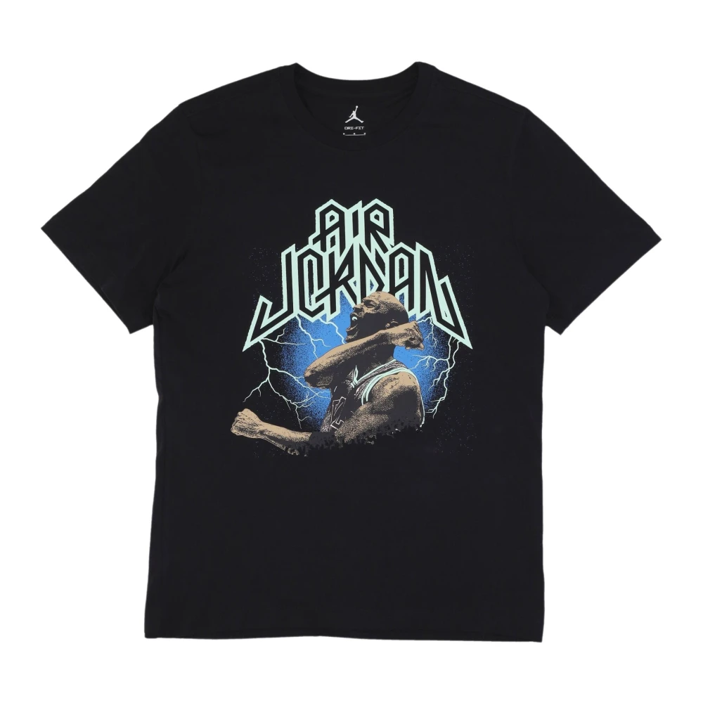 Jordan Grafisch T-shirt Zwart mint Foam Korte Mouw Black Heren