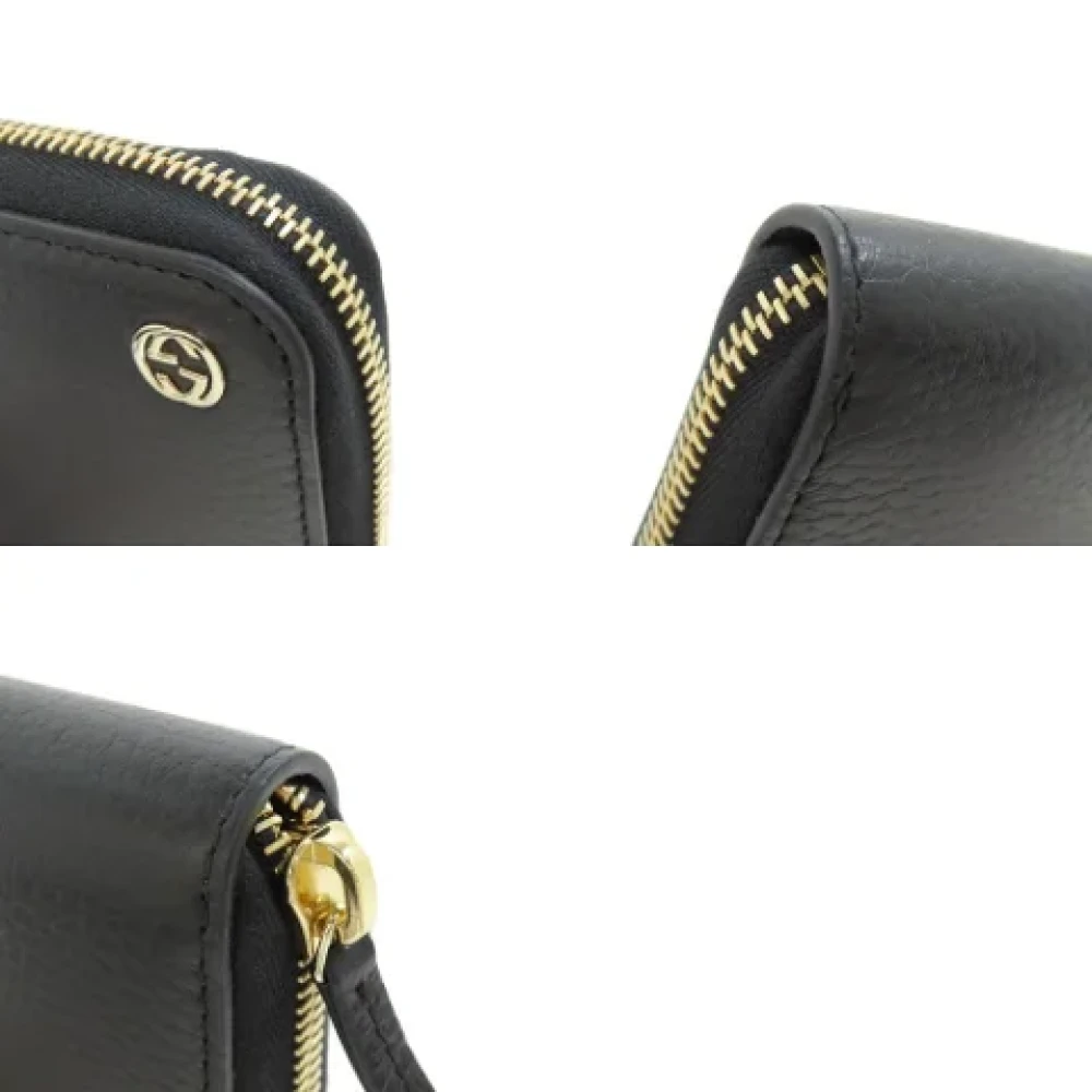 Gucci Vintage Pre-owned Leather wallets Black Dames