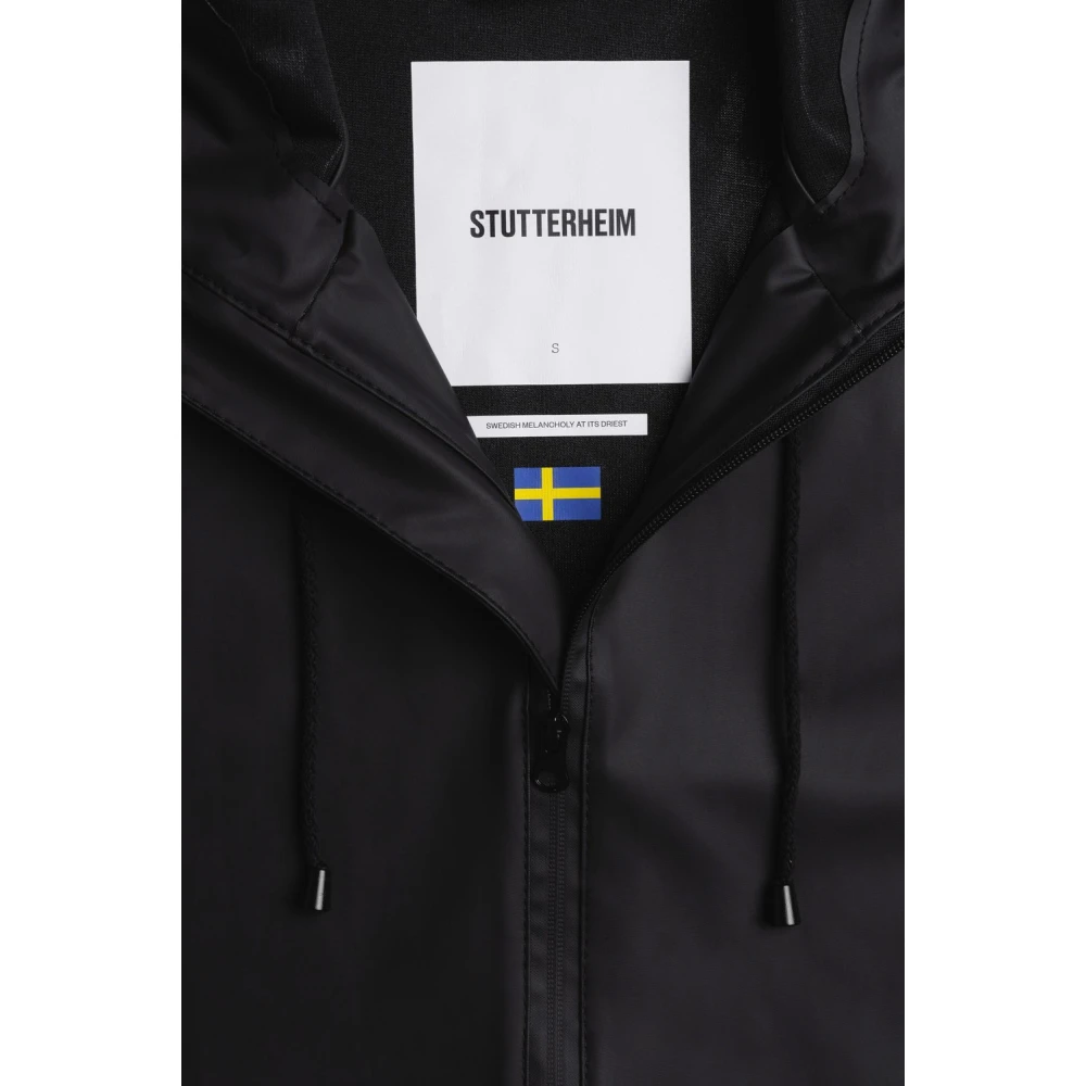 Stutterheim Urban Waterdichte Hooded Rits Parka Black Heren
