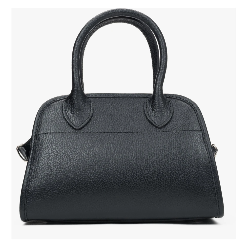 Estro Zwarte Satchel Handtas gemaakt van Premium Italiaans Echt Leer Black Dames