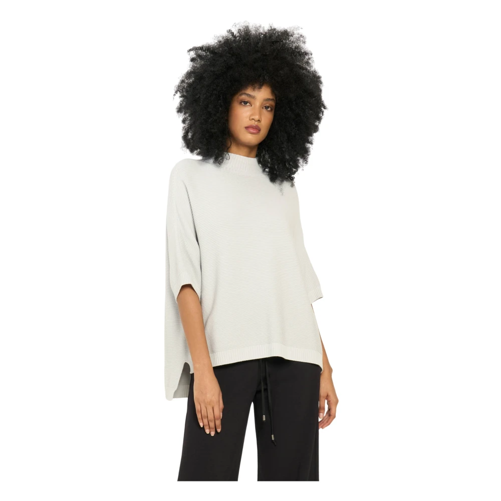 Vicario Cinque Kraterhals Sweater White Dames