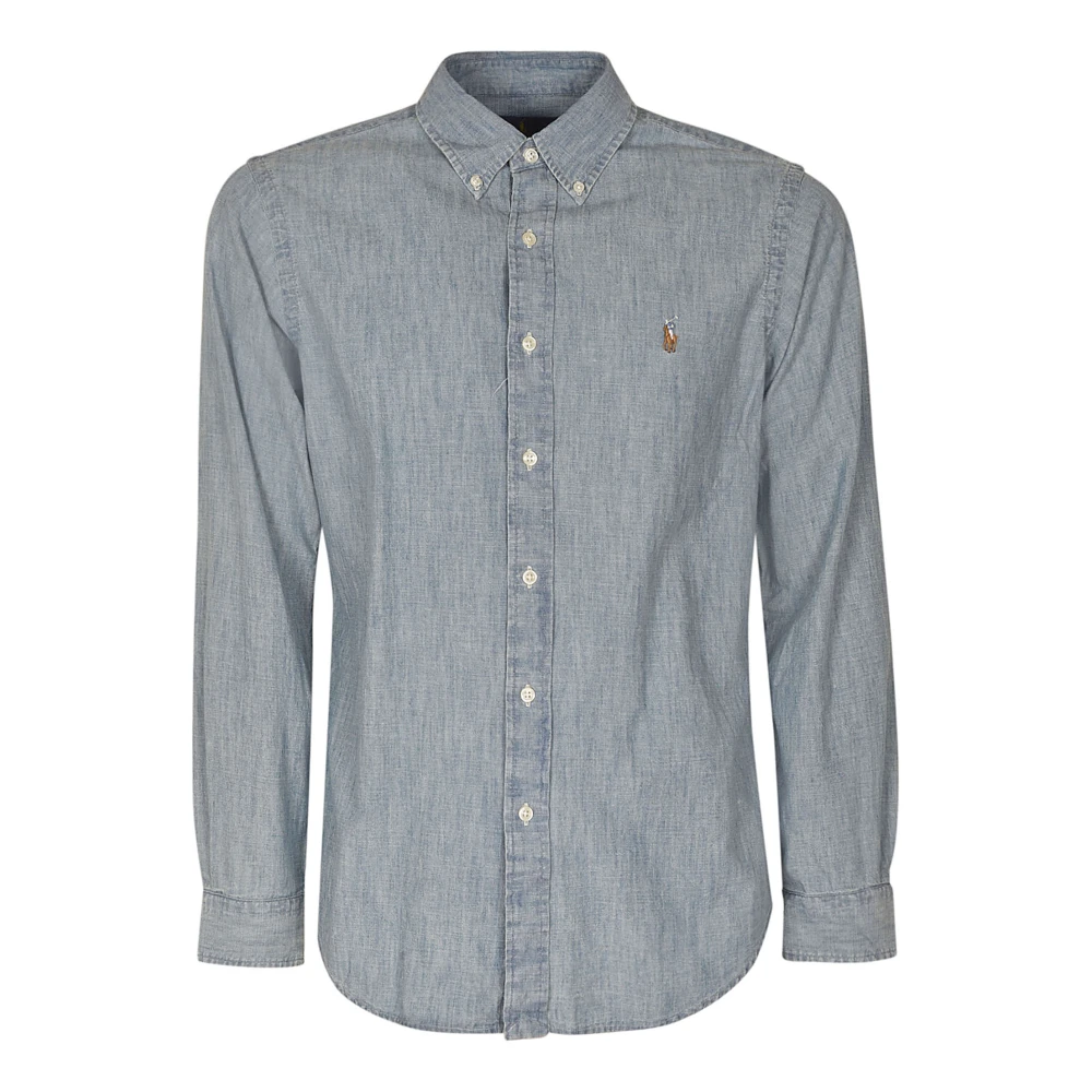 Ralph Lauren Chambray Denim Sport Shirt Blue Heren