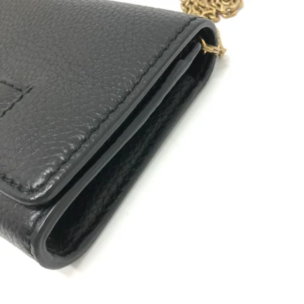 Dior Vintage Pre-owned Leather wallets Black Dames