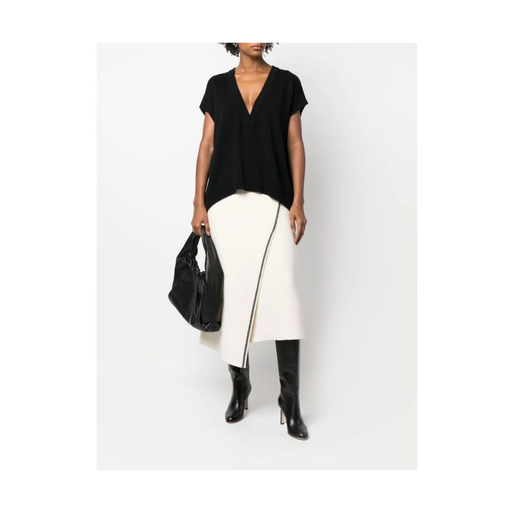 Lisa Yang Zwarte Kasjmier V-Hals Trui Black Dames