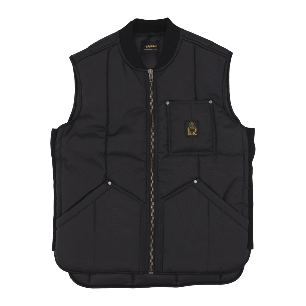 Refrigiwear Black Waistcoats, Male, Xl, Sleeveless Fridge Vest