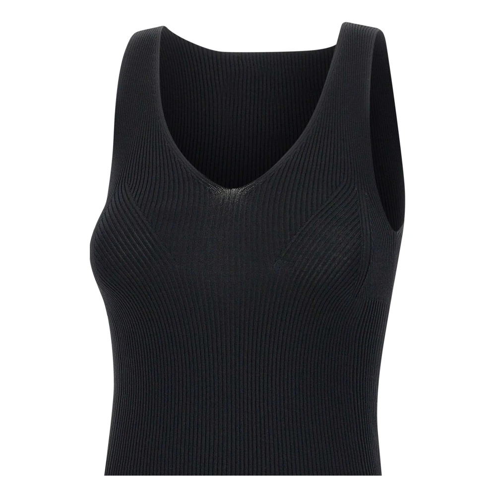 Iceberg Zwarte V-hals Gebreide Top Black Dames
