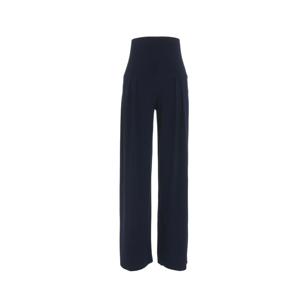 Norma Kamali Blauwe Broek Aw24 Special Clean Blue Dames