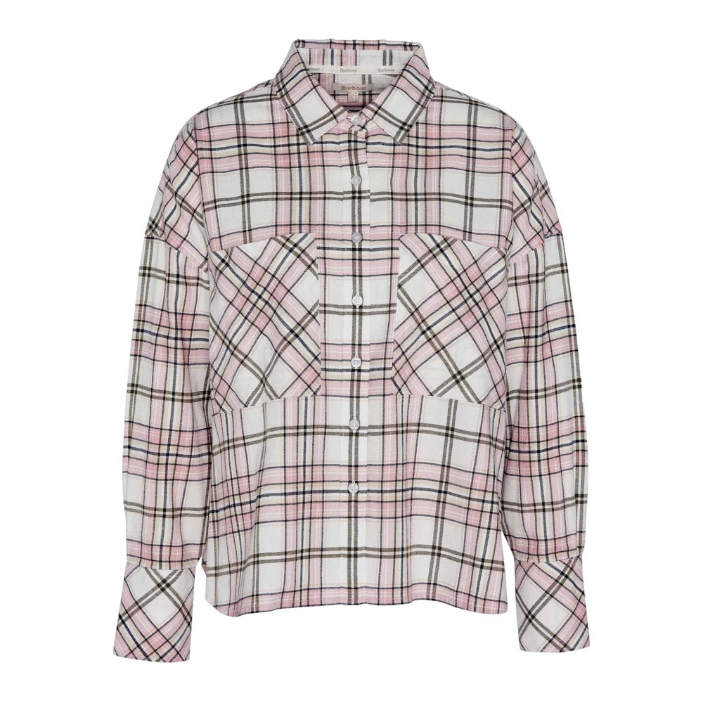 Barbour Marnie Geruite Shirt in Roze Multicolor Dames