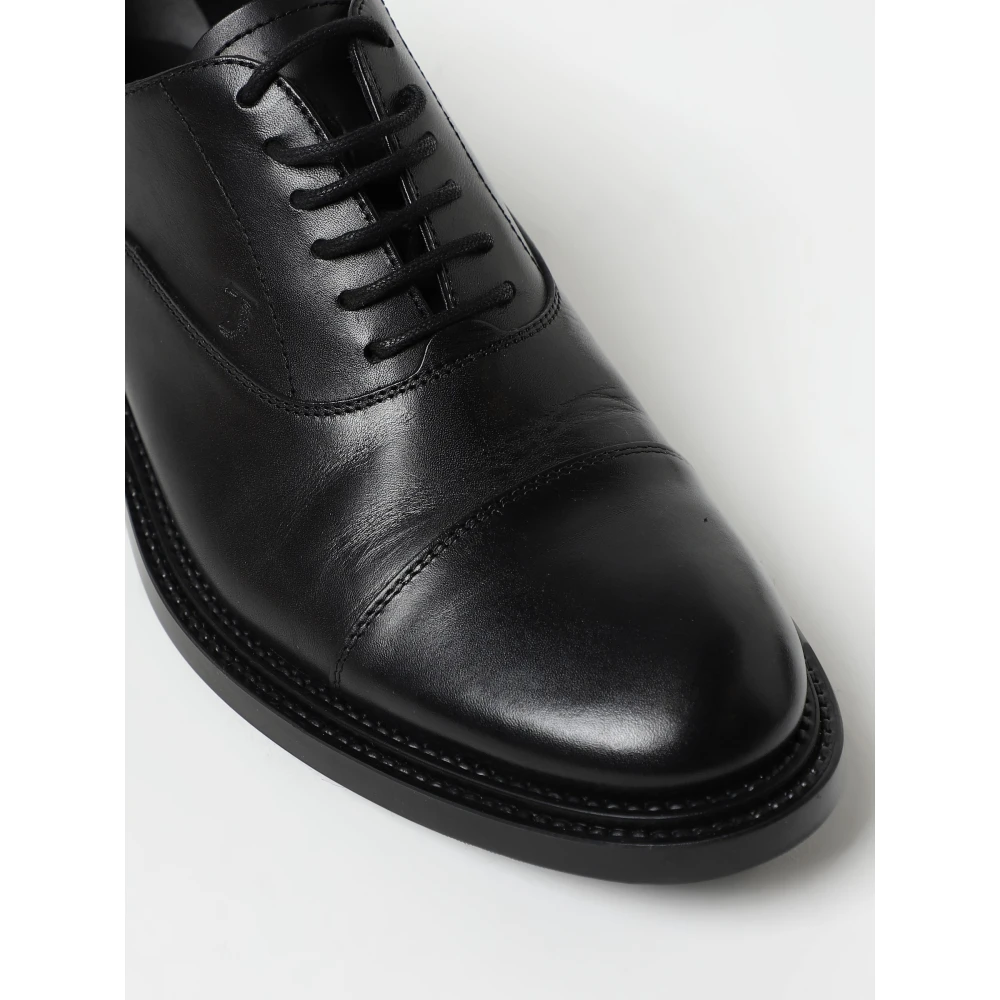 TOD'S Formele Rubberen Veterschoenen Black Heren