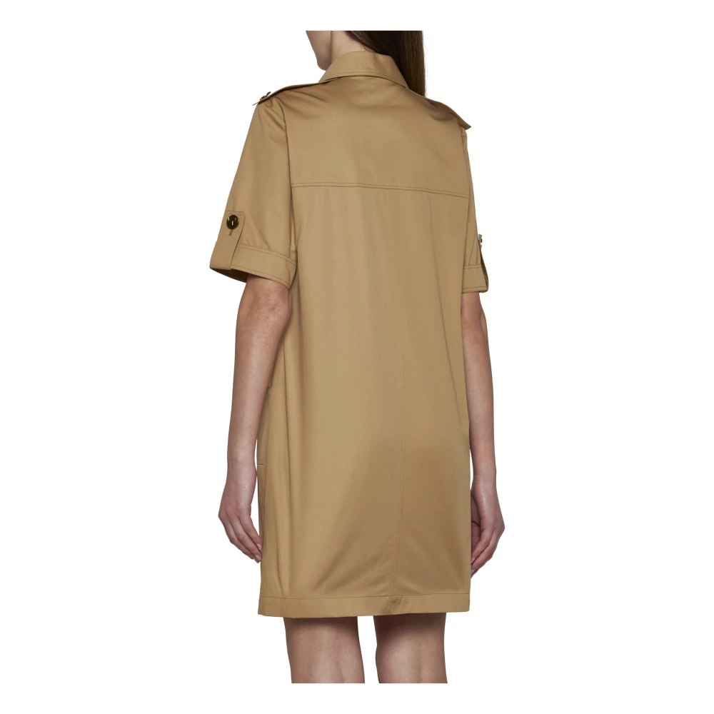 TORY BURCH Korte Mouw Camp Minijurk Beige Dames