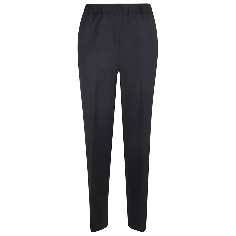 Fabiana Filippi Blauwe Wollen Rechte Pijp Broek Blue Dames