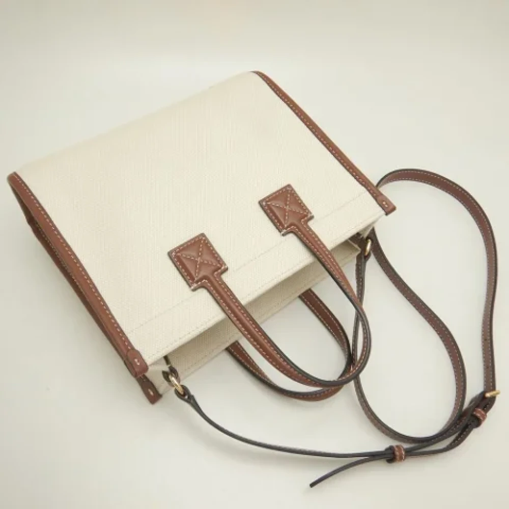 Burberry Vintage Pre-owned Canvas shoulder-bags Beige Dames
