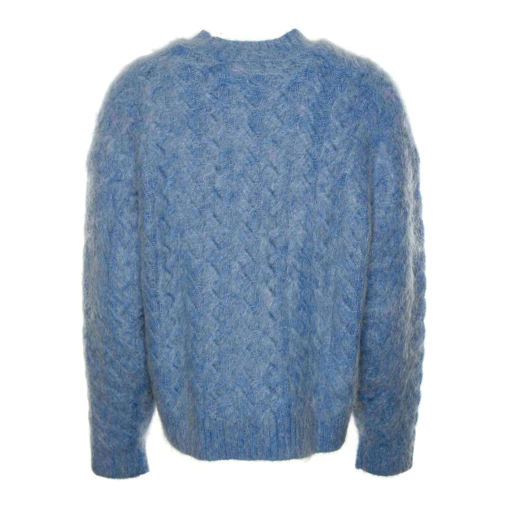 Represent Alpaca Cable Gebreide Trui Blue Heren