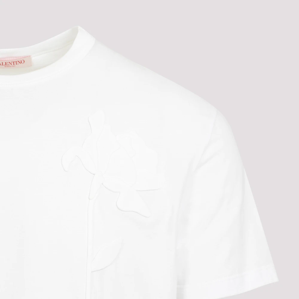 Valentino Katoenen T-Shirt 0BO Bianco White Heren