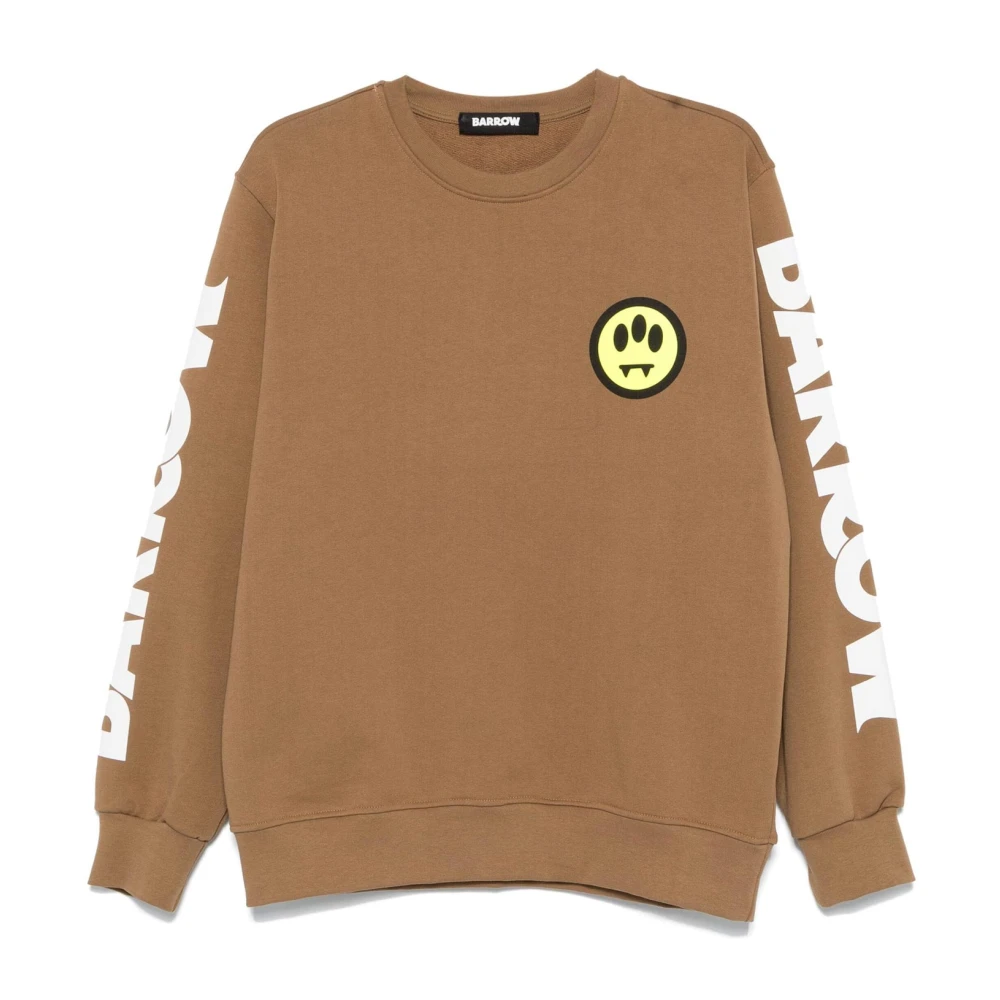 Barrow Smile Logo Sweater Brown Heren